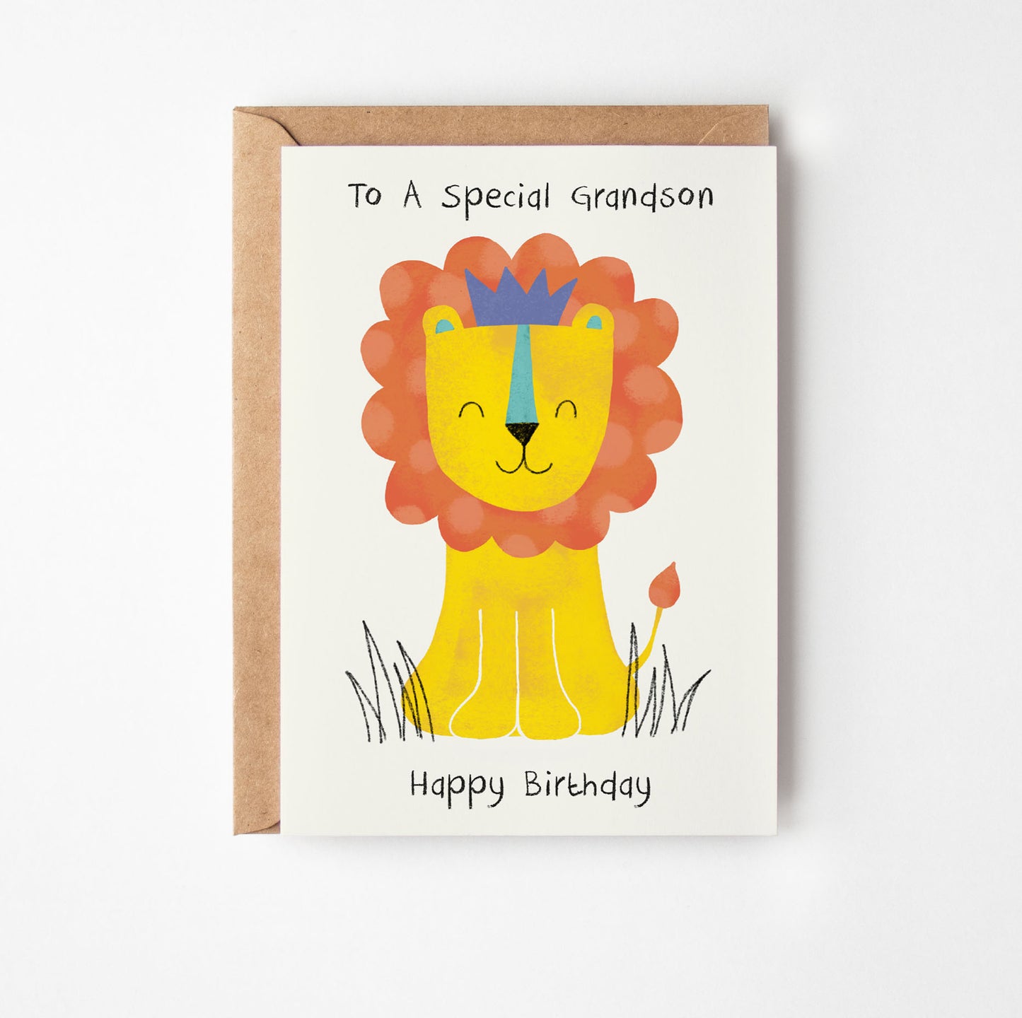 Grandson Lion Birthday Card