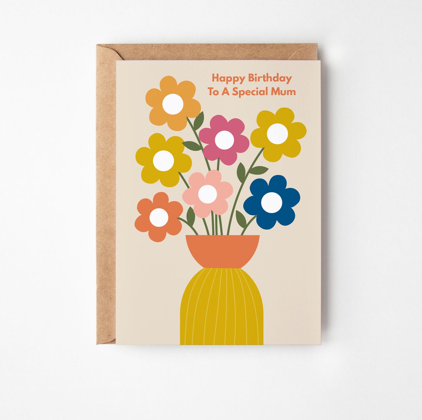 Mum Vase Greetings Card
