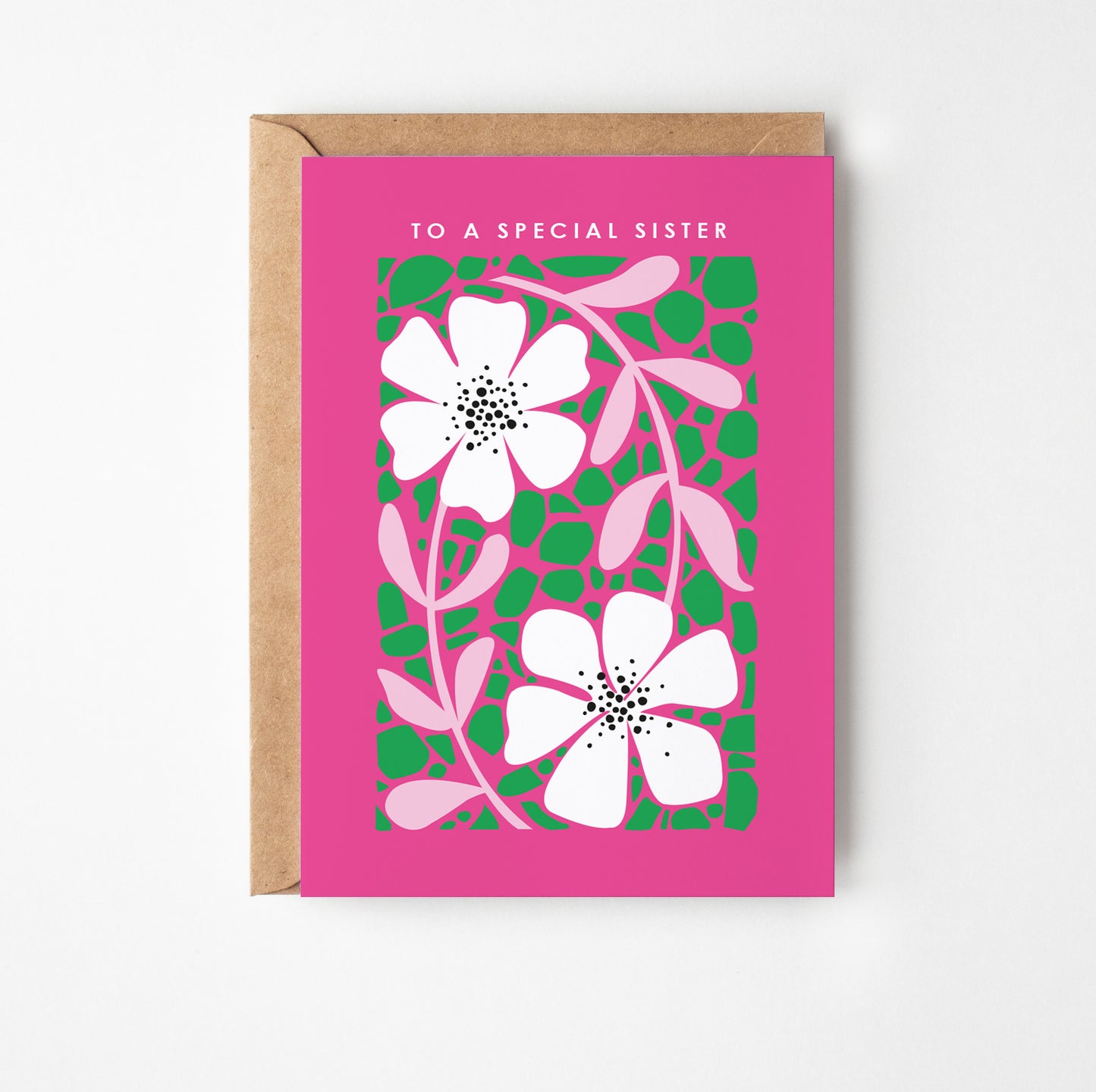 Cosmos Floral Sister Greetings Card