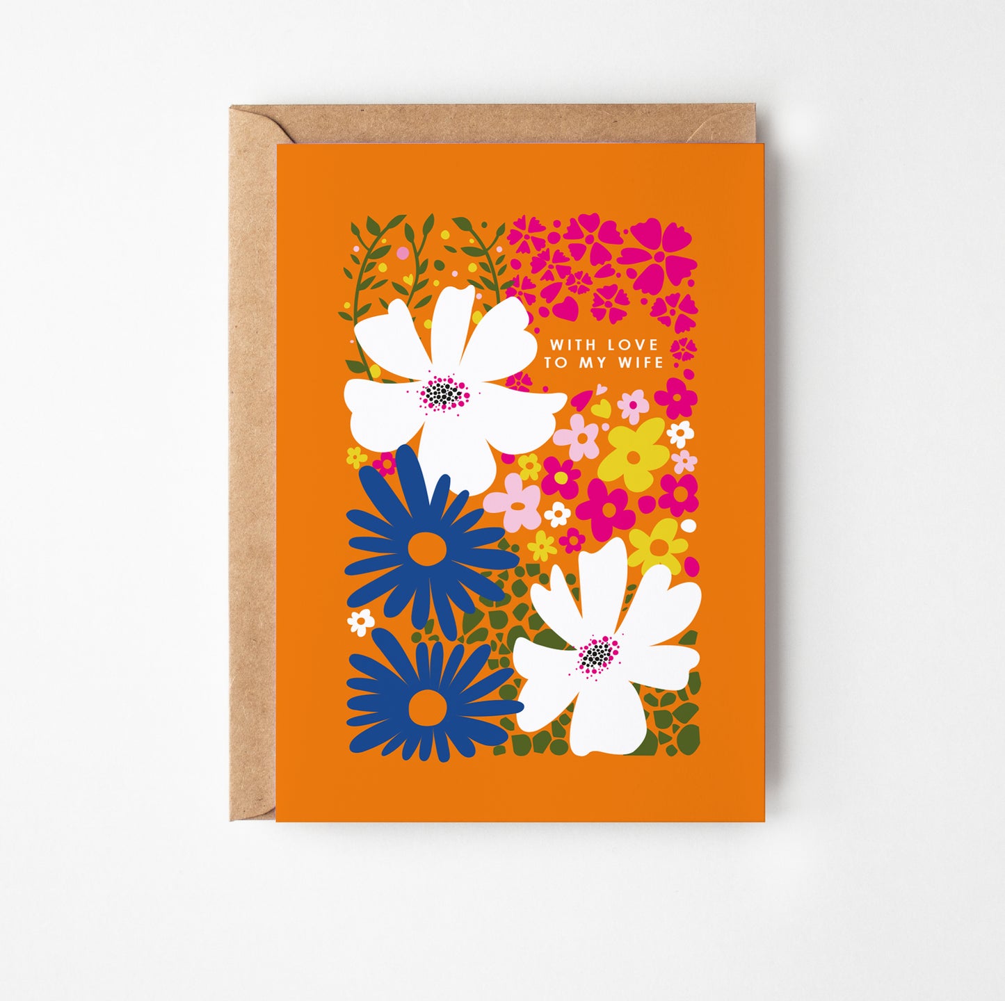 Wife Floral Greetings Card