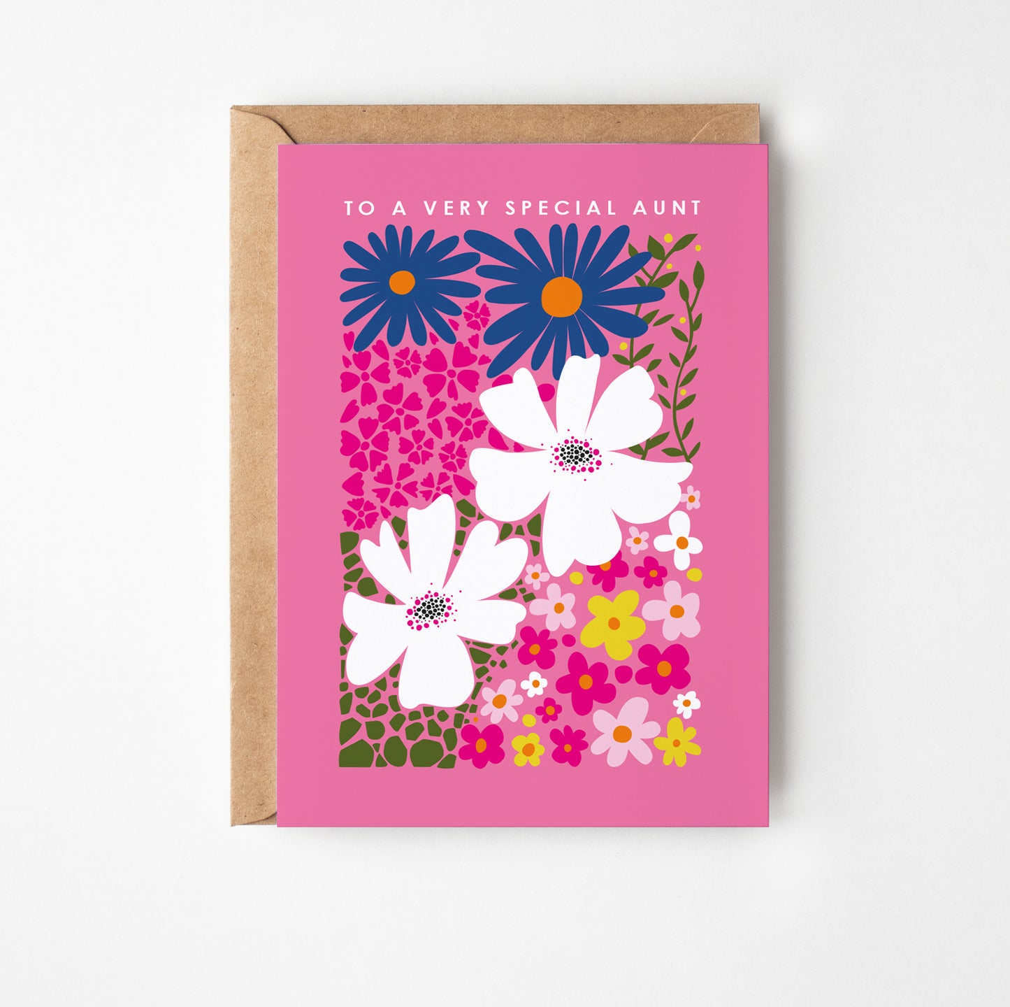 Aunt Floral Greetings Card