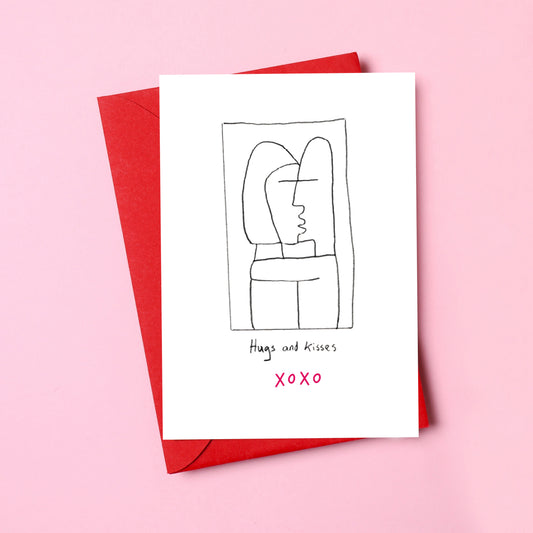 Hugs and Kisses Valentine's Day Card