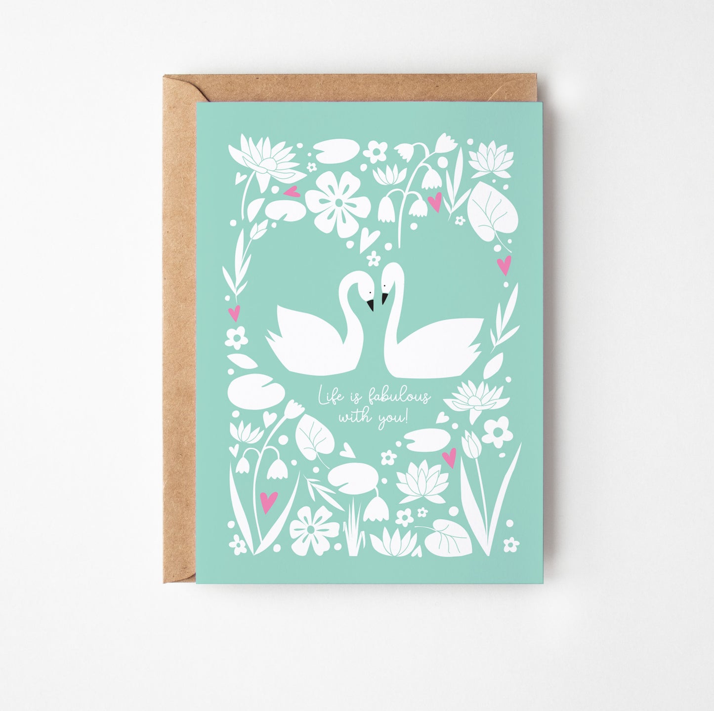 Swan Valentine's Day Card